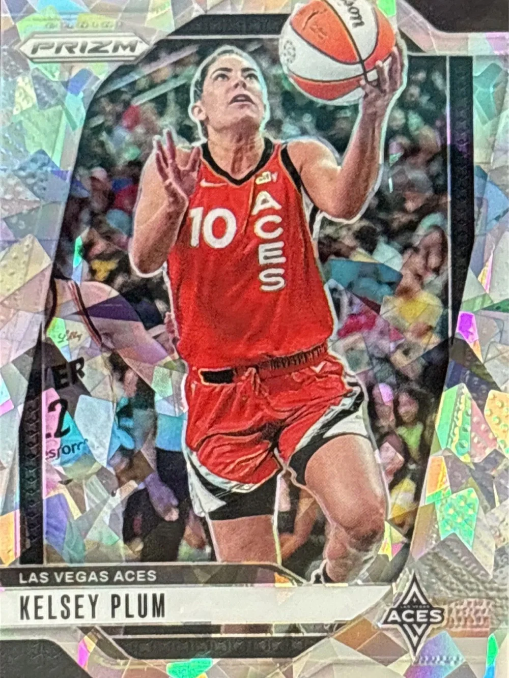 Panini Prizm Las Vegas Aces Red Basketball Trading Card - Kelsey Plum